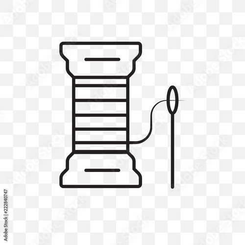 stitching icon isolated on transparent background. Simple and editable stitching icons. Modern icon vector illustration.