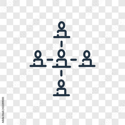 Hierarchical structure vector icon isolated on transparent background, Hierarchical structure logo design
