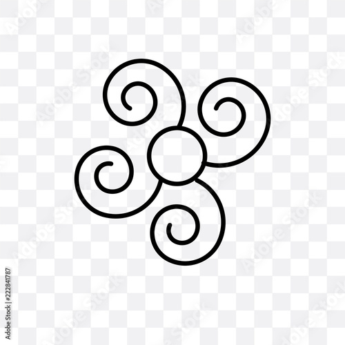 vortex icon isolated on transparent background. Simple and editable vortex icons. Modern icon vector illustration.