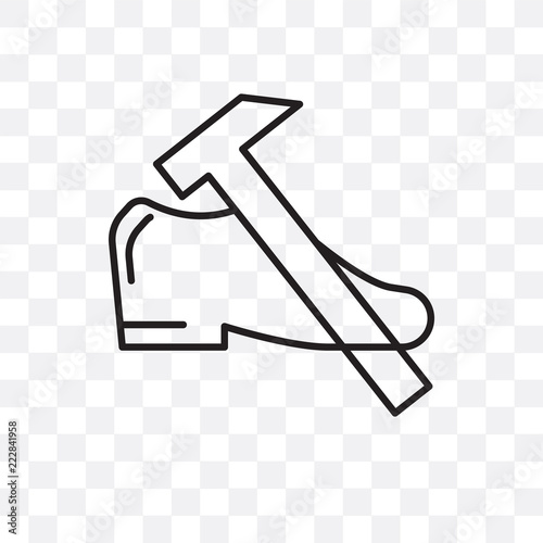 cobbler icon isolated on transparent background. Simple and editable cobbler icons. Modern icon vector illustration.