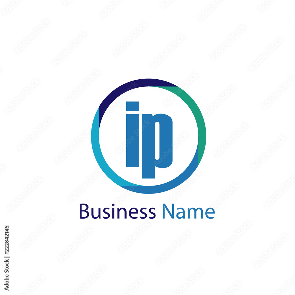 Initial Letter IP Logo Template Design Initial Letter IP Logo Template Design