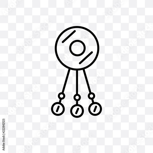 pendulum icon isolated on transparent background. Simple and editable pendulum icons. Modern icon vector illustration.
