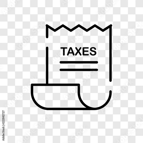 Tax vector icon isolated on transparent background, Tax logo design