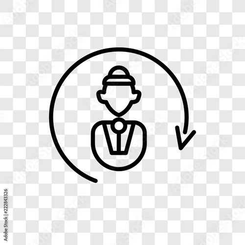 Repaying vector icon isolated on transparent background, Repaying logo design