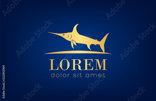 Marlin fish logo