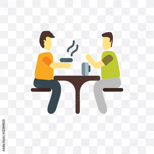 lunch break icon isolated on transparent background. Simple and editable lunch break icons. Modern icon vector illustration.
