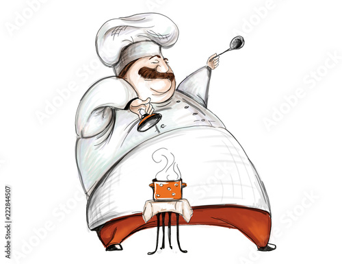 Obraz na płótnie Cook Ches illustration 