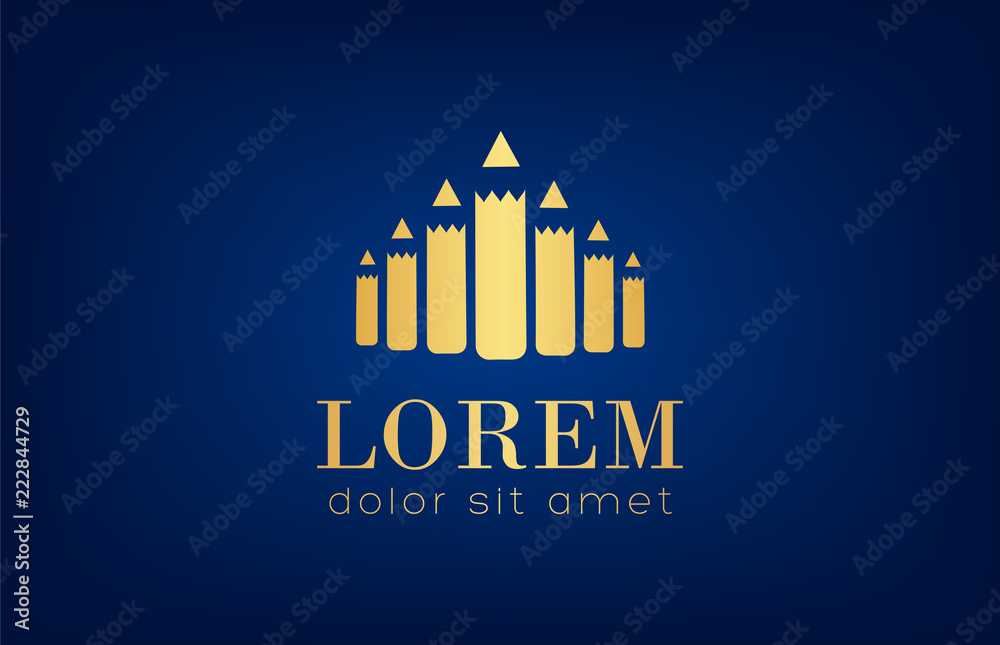Fototapeta premium pencils logo vector