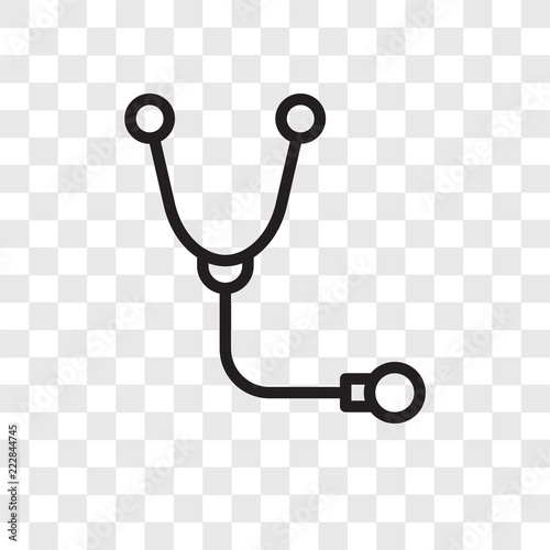 Stethoscope vector icon isolated on transparent background, Stethoscope logo design