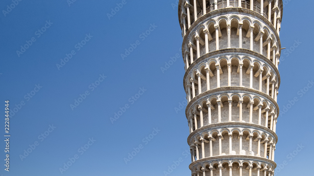 Pisa tower against the clear blue sky