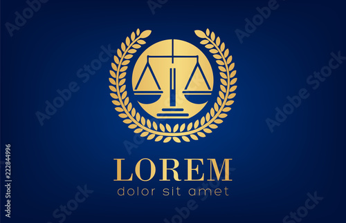 Scale of justice logo vector