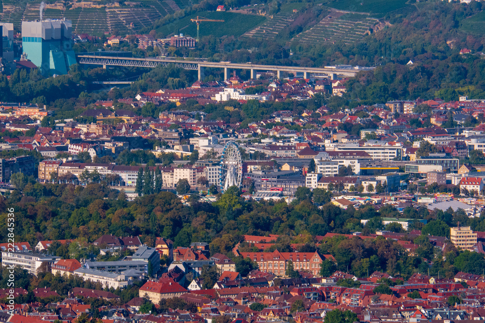 Naklejka premium Scenic Stuttgart view impressions out of summer time