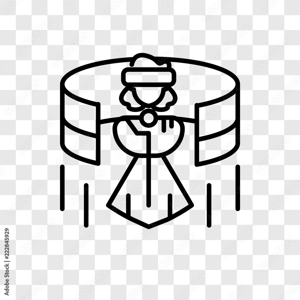 Virtual reality vector icon isolated on transparent background, Virtual reality logo design