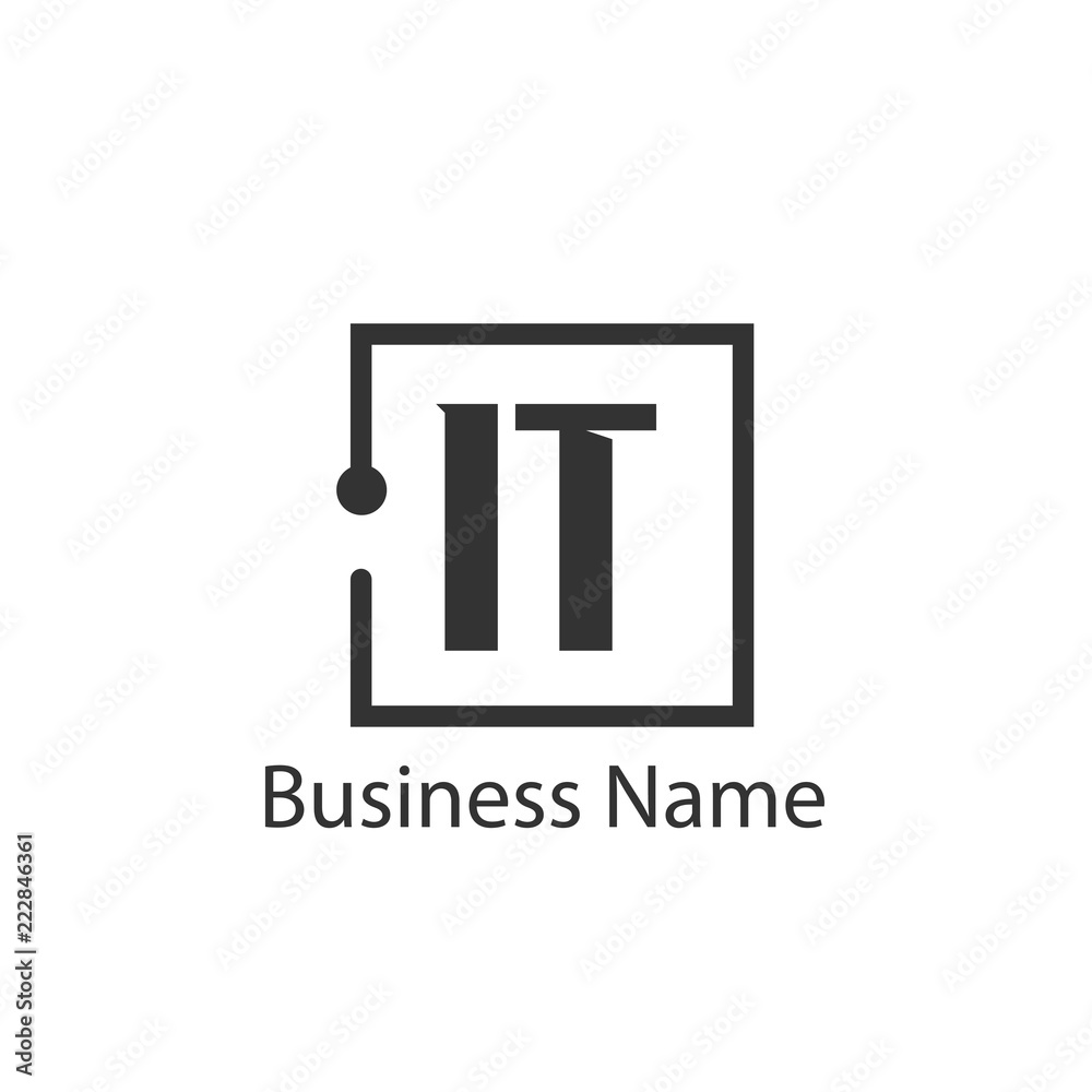 Initial Letter IT Logo Template Design Initial Letter IT Logo Template Design