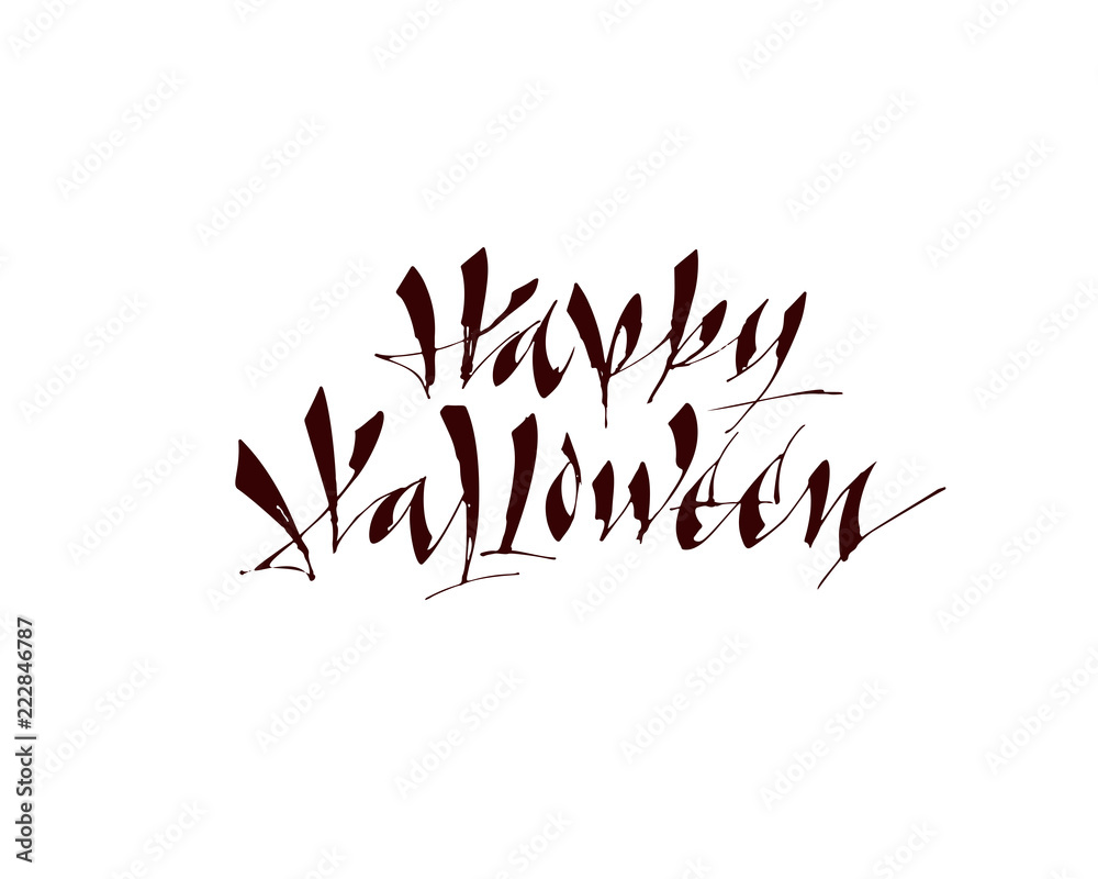 Halloween hans tape lettering greeting card EPS 10 Halloween hans tape lettering greeting card EPS 10