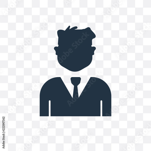manager icon isolated on transparent background. Simple and editable manager icons. Modern icon vector illustration.