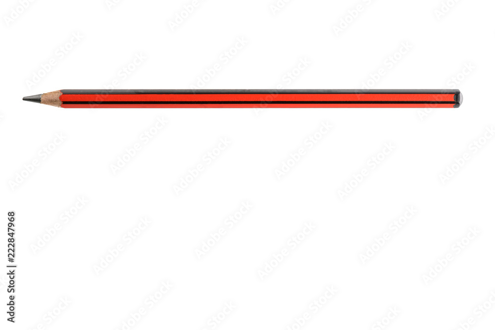 Red pencil isolated on a white background Red pencil isolated on a white background