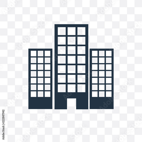 office block icon isolated on transparent background. Simple and editable office block icons. Modern icon vector illustration. photo