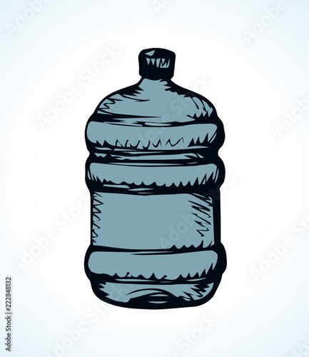 Bottle of water. Vector drawing