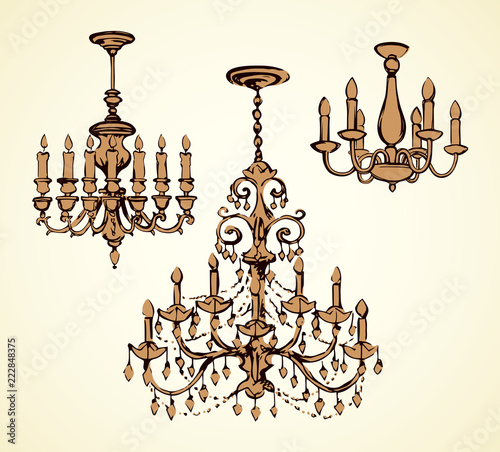 Chandelier. Vector drawing
