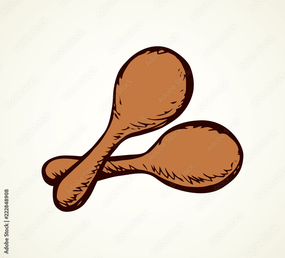 Vector drawing of maraca Vector drawing of maraca