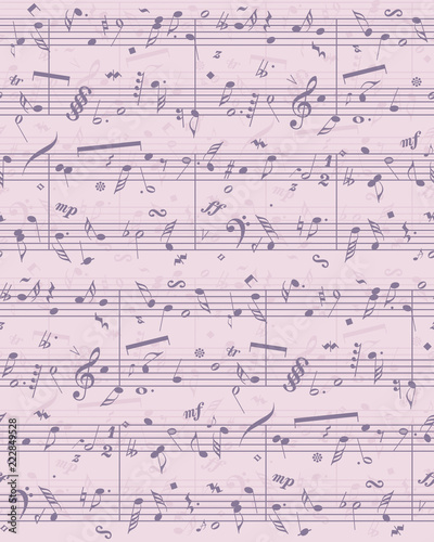Vector piano sheet music