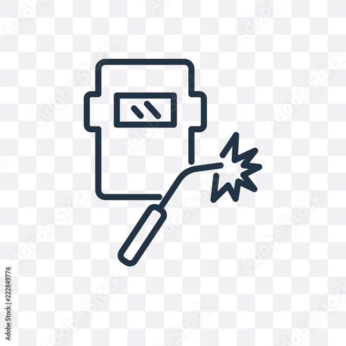 welding icon isolated on transparent background. Simple and editable welding icons. Modern icon vector illustration.
