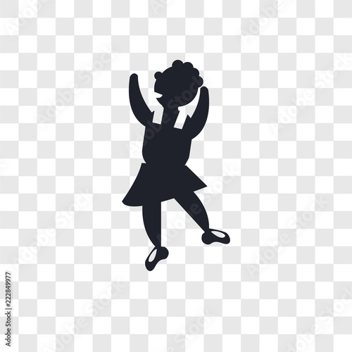Dancer motion vector icon isolated on transparent background  Dancer motion logo design