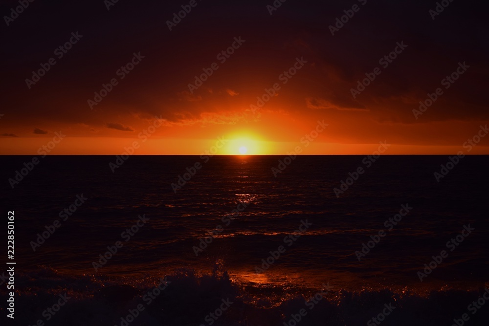 sunset over the sea sunset over the sea