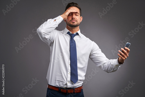 Young man with a smartphone