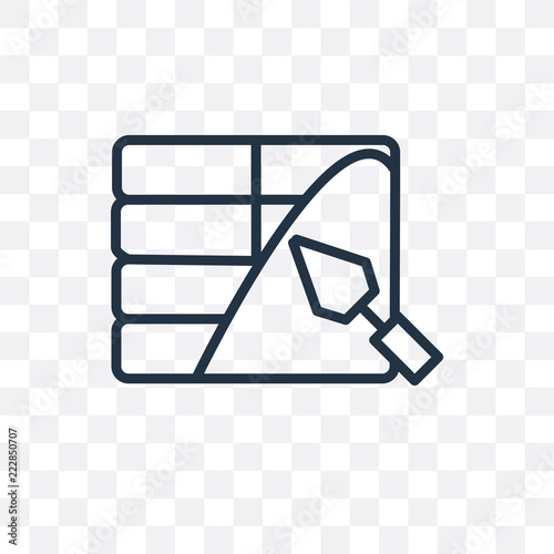 plastering icon isolated on transparent background. Simple and editable plastering icons. Modern icon vector illustration.