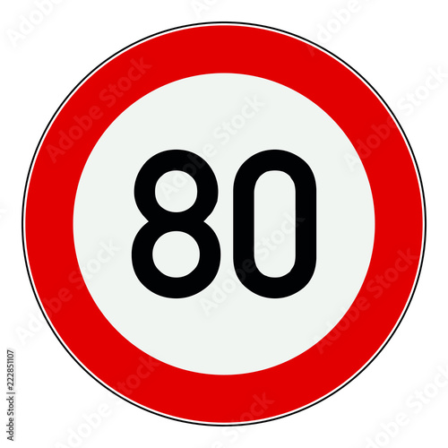 Verkehrsschild Tempolimit