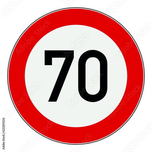 Verkehrsschild Tempolimit