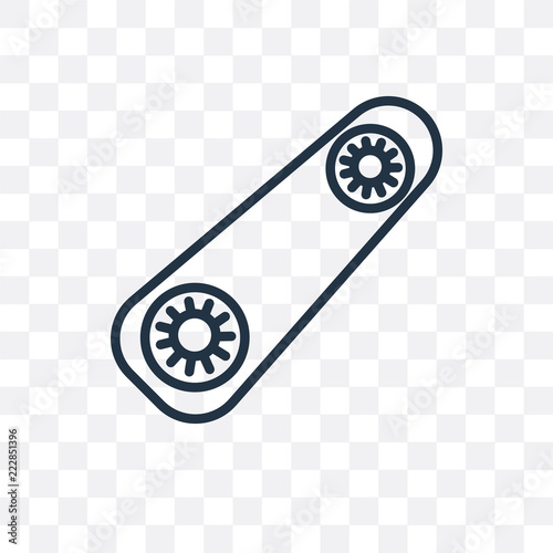 belt icon isolated on transparent background. Simple and editable belt icons. Modern icon vector illustration.