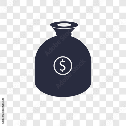 Get money vector icon isolated on transparent background, Get money logo design