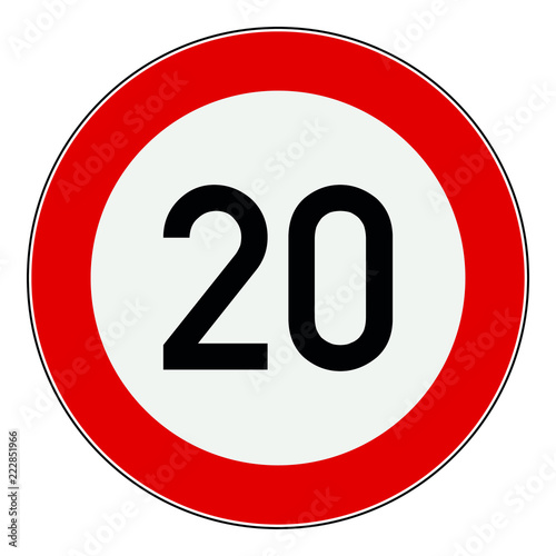 Verkehrsschild Tempolimit
