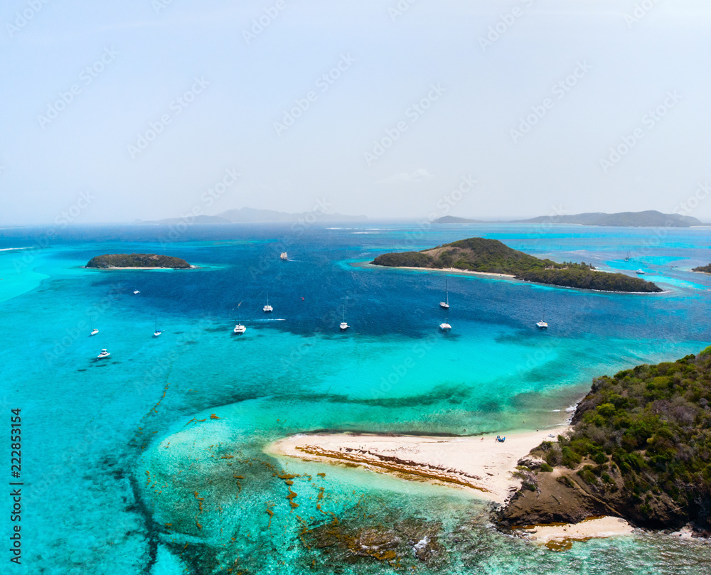 Top view of Tobago cays