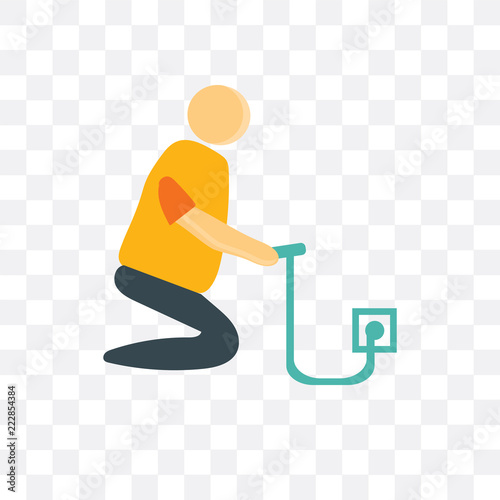 charging icon isolated on transparent background. Simple and editable charging icons. Modern icon vector illustration.