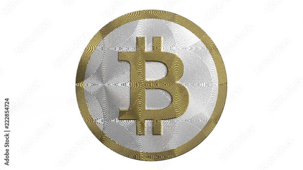 3D illustration of Cryptocurrency Bitcoin 3D illustration of Cryptocurrency Bitcoin