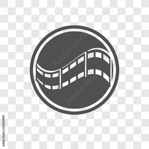 Film vector icon isolated on transparent background, Film logo design