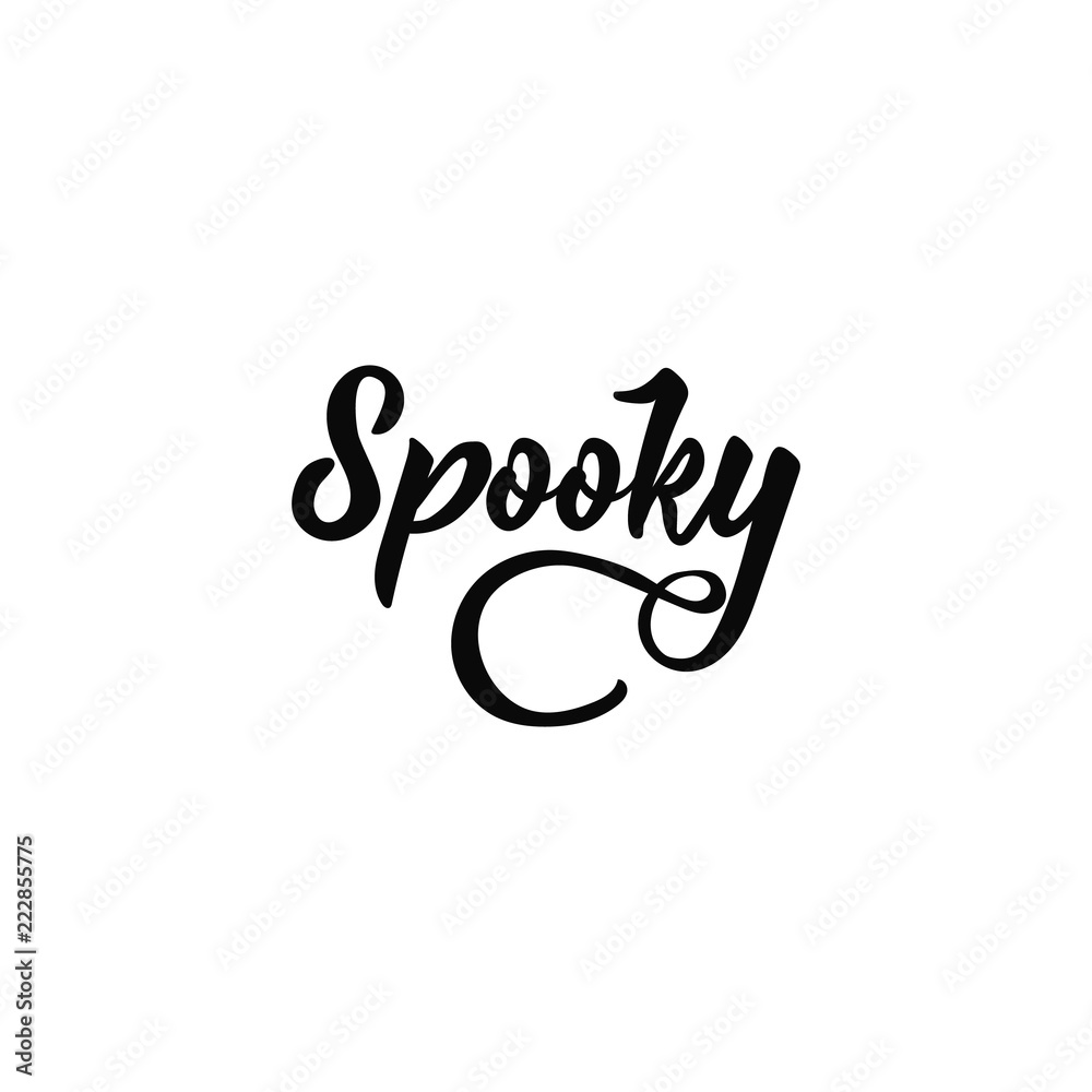 Spooky. Halloween holiday lettering. vector illustration. Modern brush calligraphy.