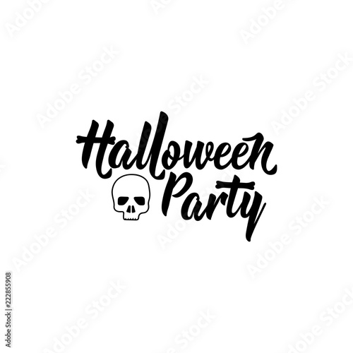 Halloween party. Halloween holiday lettering. vector illustration