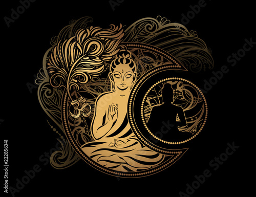 Buddha tattoo boho style
