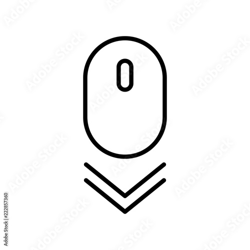 Scroll down icon. Vector scrolling sybmol for web design