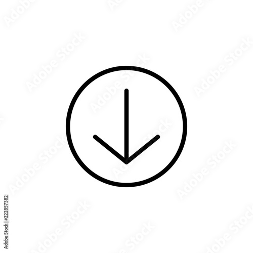 Scroll down icon. Vector scrolling sybmol for web design