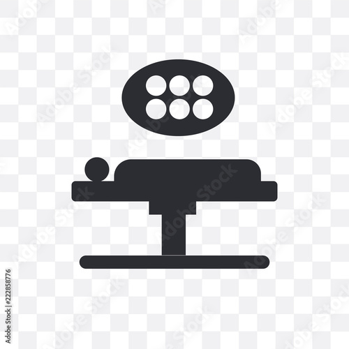 operating table icon isolated on transparent background. Simple and editable operating table icons. Modern icon vector illustration.