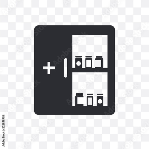 medicine cabinet icon isolated on transparent background. Simple and editable medicine cabinet icons. Modern icon vector illustration.