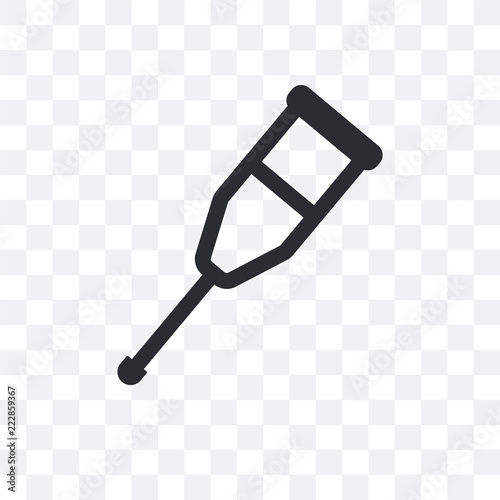 crutch icon isolated on transparent background. Simple and editable crutch icons. Modern icon vector illustration.