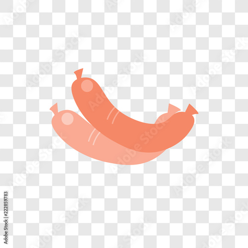 Salami vector icon isolated on transparent background, Salami logo design