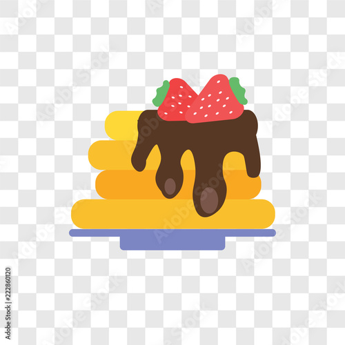 Pancakes vector icon isolated on transparent background, Pancakes logo design